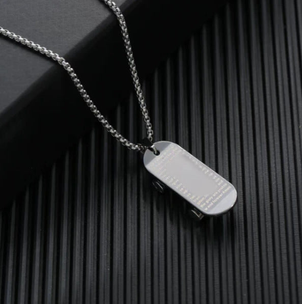 Men's Hop Trendy Cool Letter Korean Style Sweater Chain Necklace