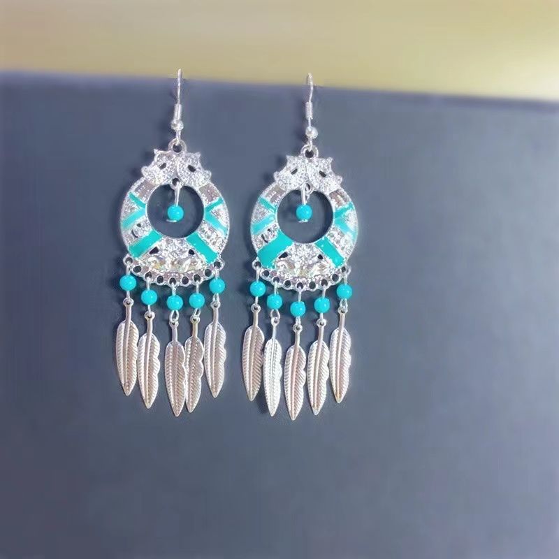 Ethnic Style Long Fringe Exotic Holiday Trip Earrings