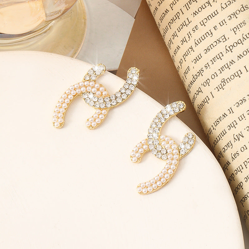Korean Style Simple Vintage Pearl High-grade Ear Tassel Female Niche Earrings
