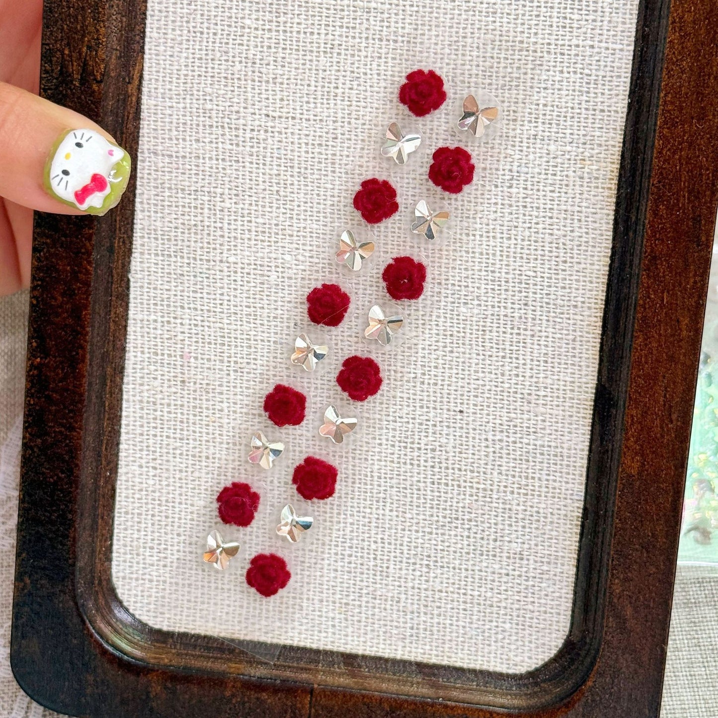 Fashion Auricular Point Sticker Crystal Ear Patch Bead Massage Stress Earrings