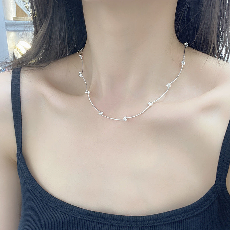 Women's Niche Design Advanced Wave Pattern Stitching For Summer Necklace