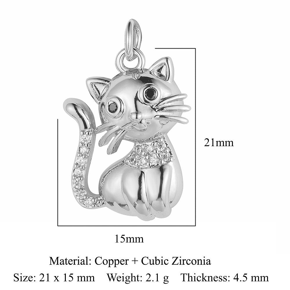 Kitten Puppy Eyes Copper Zircon Water Necklaces