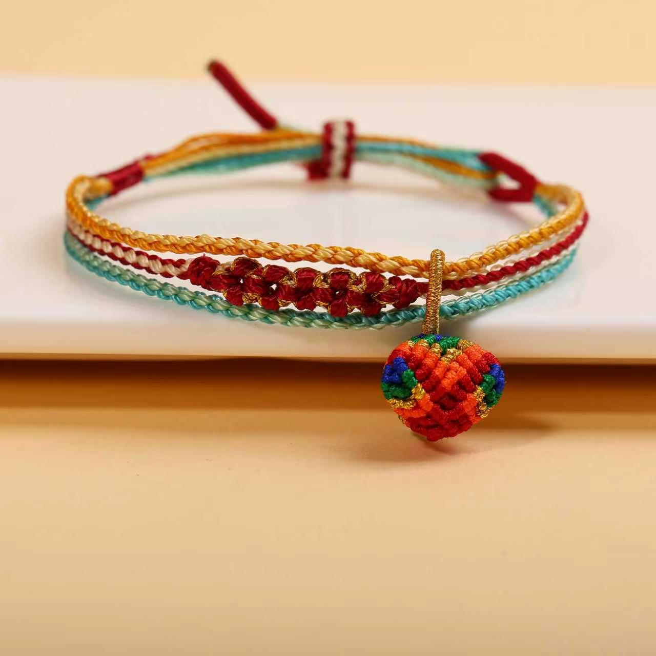 Dragon Boat Festival Colorful Rope Small Red Hand-woven Tiger Head Bracelet