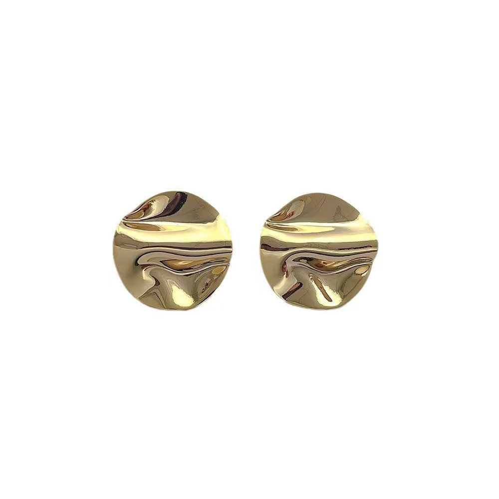 Women's Retro Aloofness Style Geometric Irregular Gold Niche Design Rings