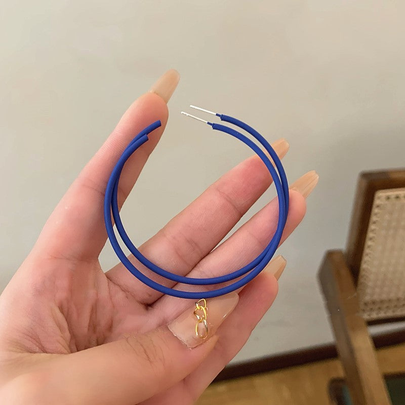 Women's Dopamine Large Hoop Trendy Simple Cold Style Graceful Rings