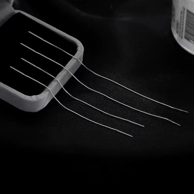 Women's Sterling Sier Design Minority Simple Long Ear Line