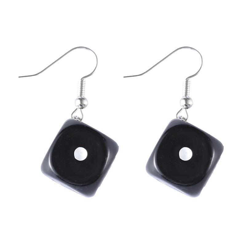 Personalized Fun Three-dimensional Dice Style Creative Earrings