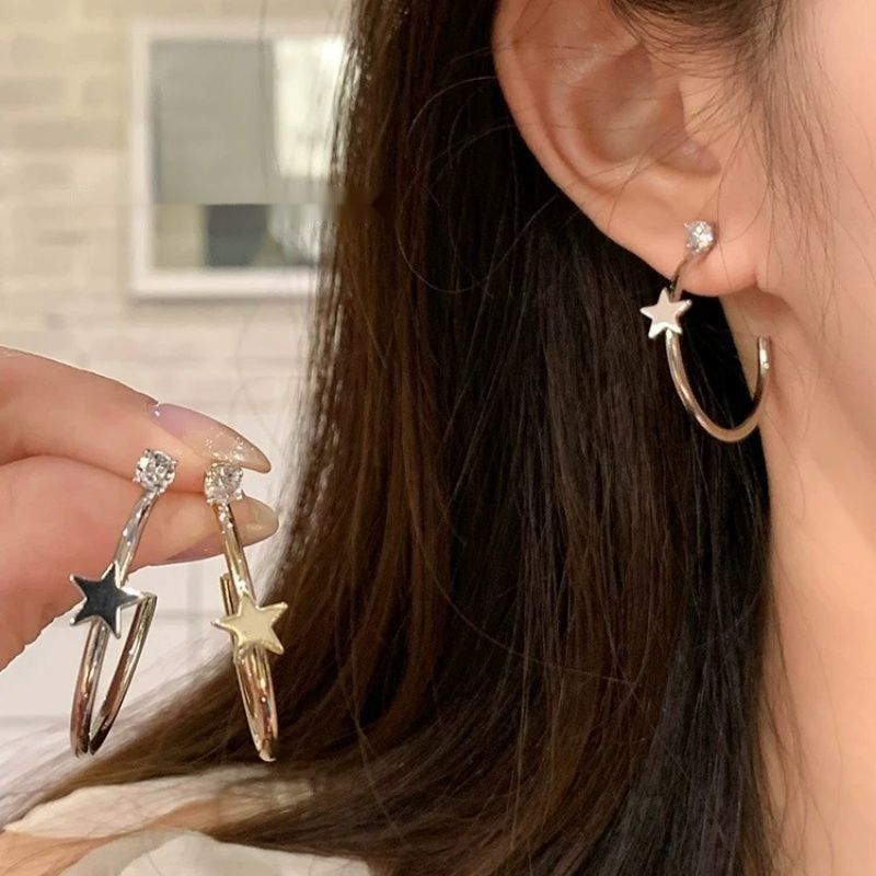 Women's Flash Single Diamond Unique Beautiful High-grade Light Stud Earrings