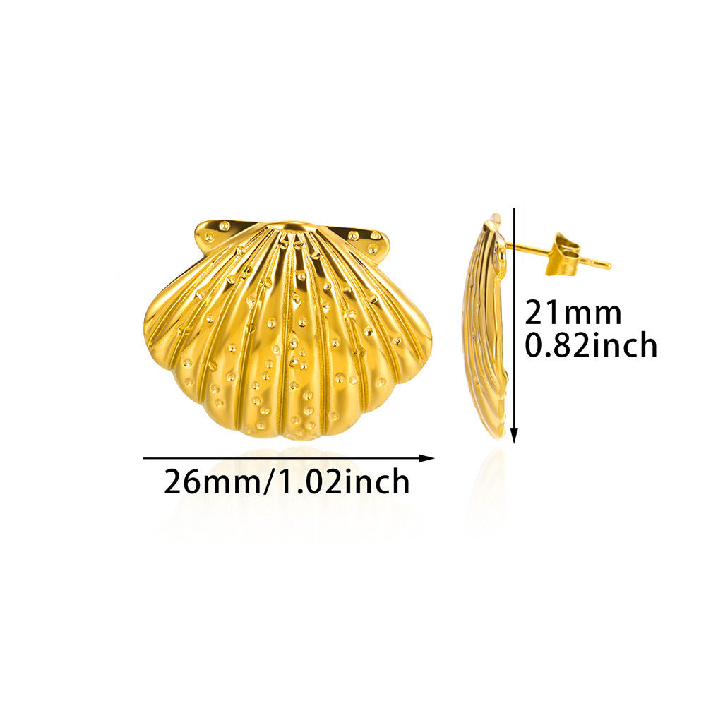 Geometry Pattern Stainless Steel Gold-plated Personality Earrings