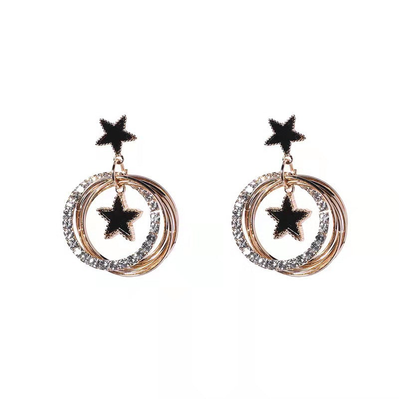 Drop Oil Clover Korean Style Temperament Earrings