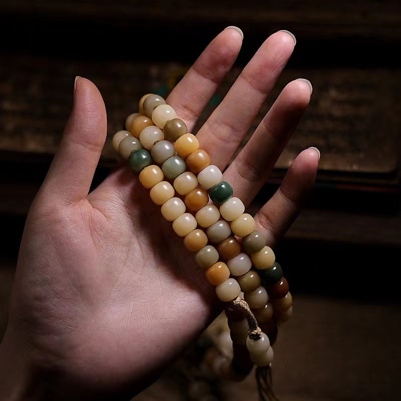 Women's & Men's Bodhi Genuine Natural Skin White Jade Bracelet
