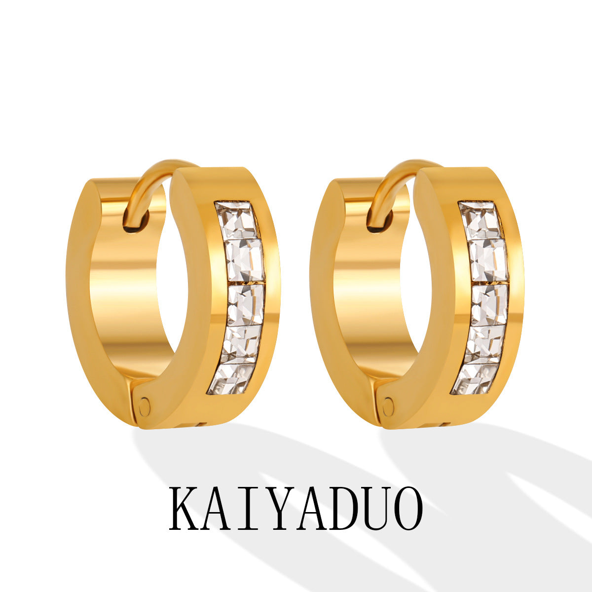 Women's Style Light Luxury Minority Square Diamond Clip Fashion Ear Buckle