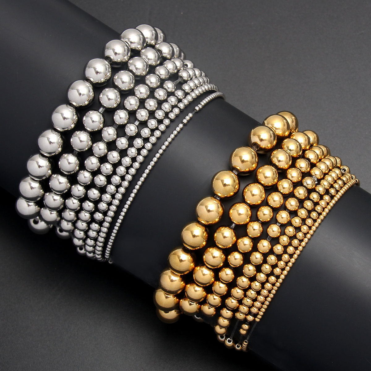 Women's & Men's Stainless Steel Gold-plated Gold Sier Two-color Bracelet
