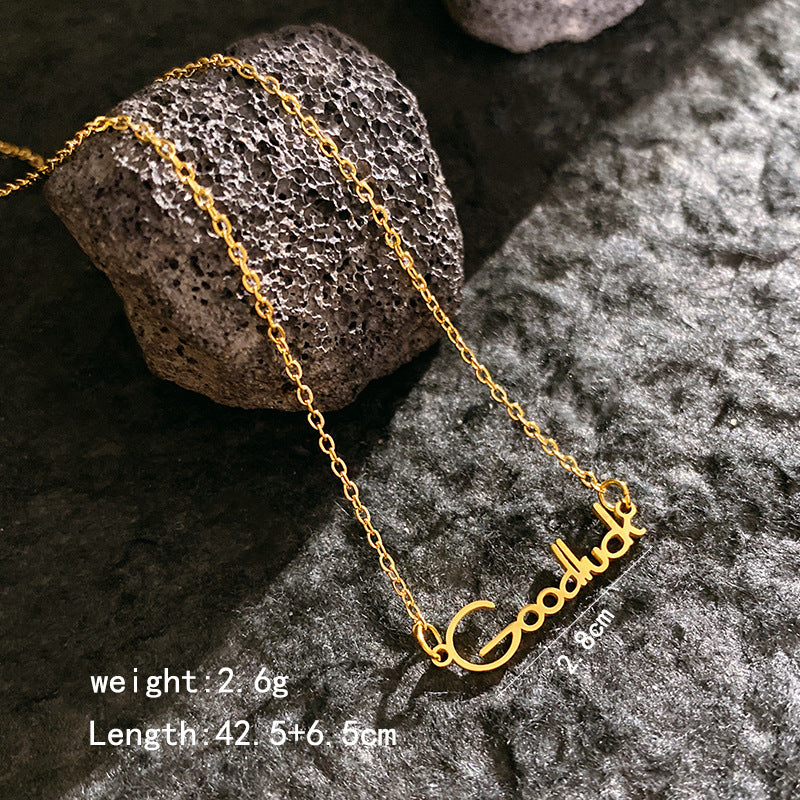 Steel Stainless Dear English Letter Personality Necklaces