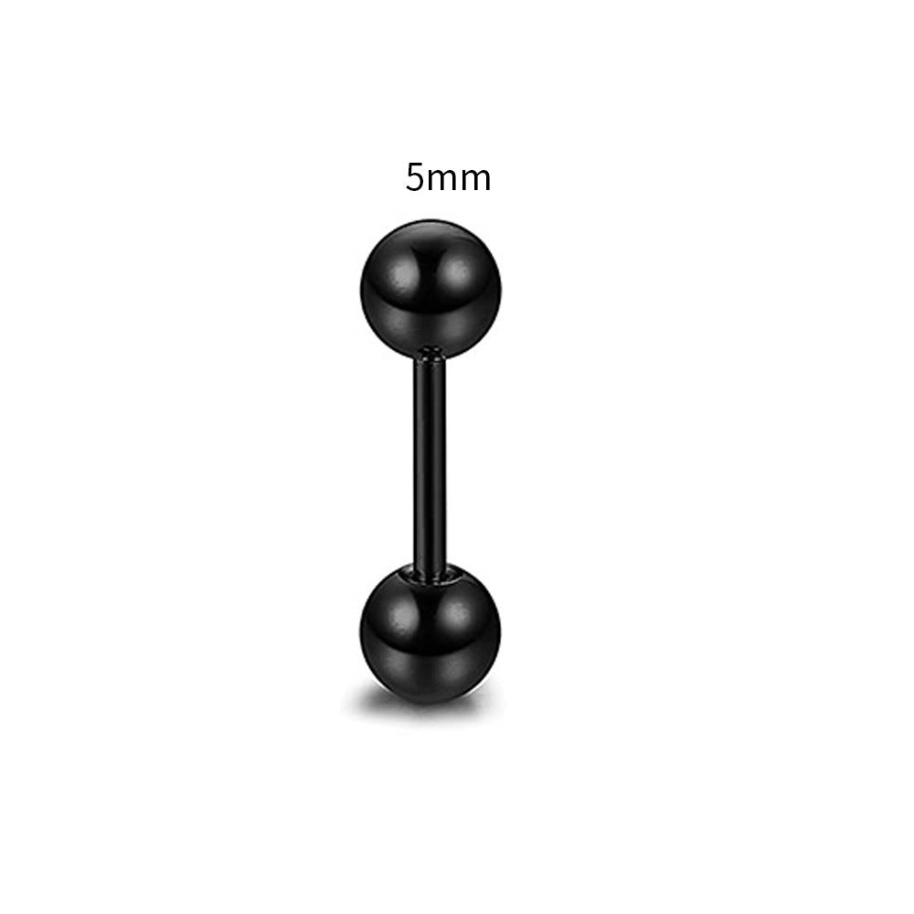 Steel Rod Dumbbell Ball Ear Bone Stud Earrings
