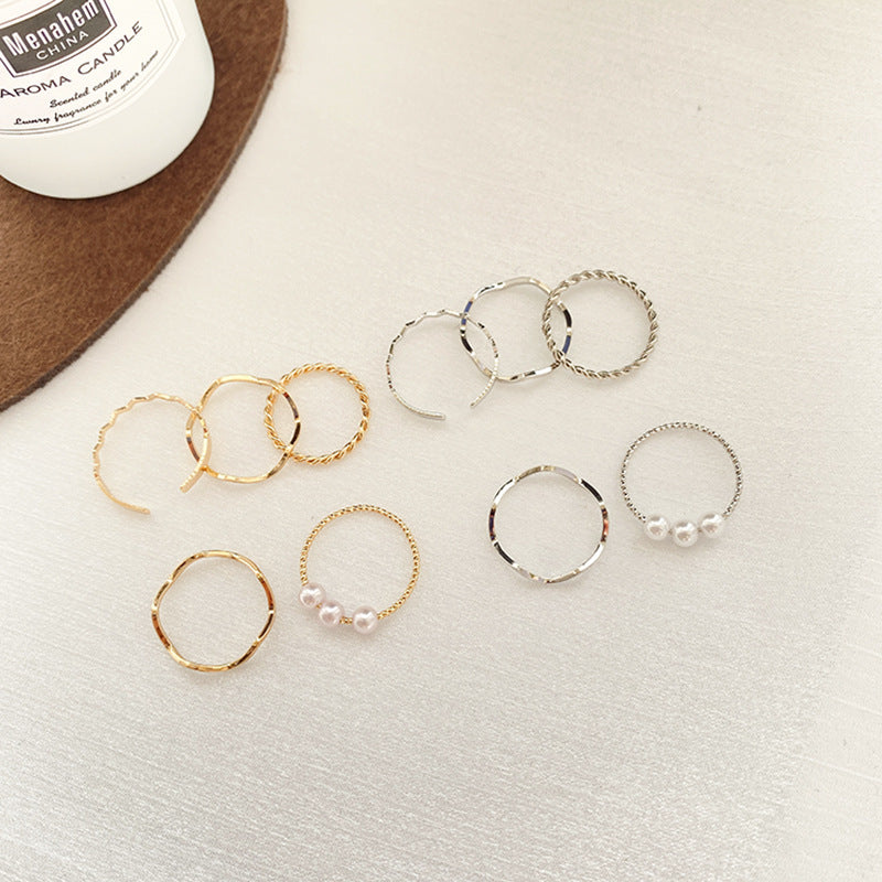 Women's Simple Wavy Personalized Niche Design Temperament Tail Suit Ring