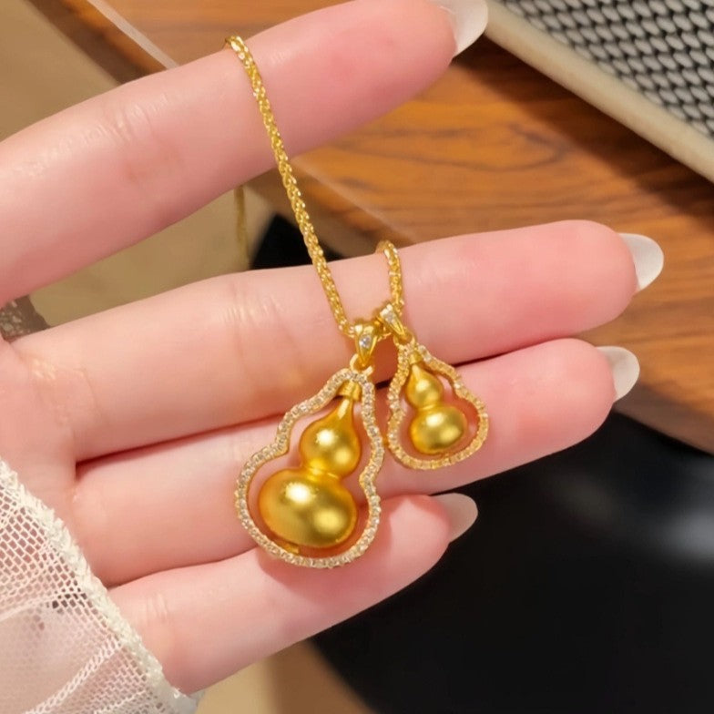 Rotatable Temperament Gourd Light Luxury High Necklaces