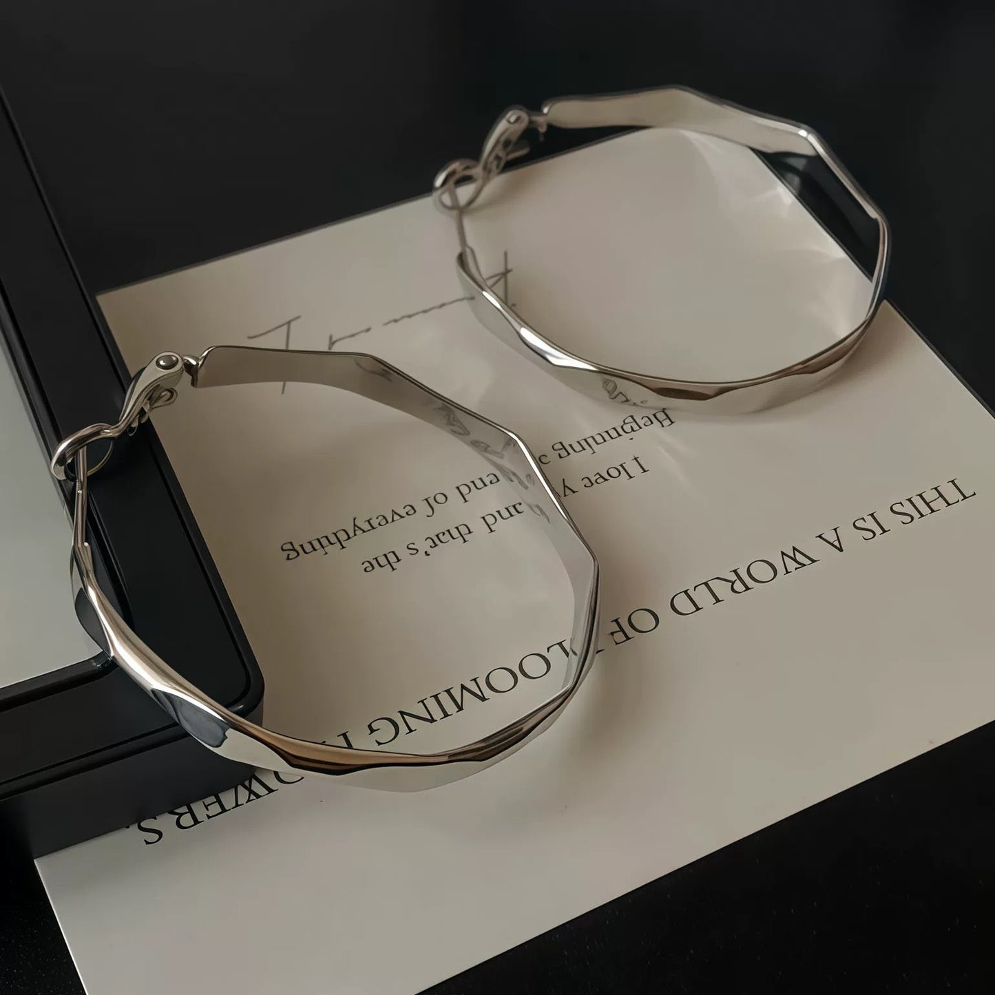 Luxury Frosty Style Fashion Irregular Geometric Circle Personality High Sense Stud Earrings