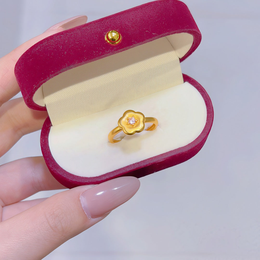 Women's Alluvial Gold Retro Affordable Luxury Design Brass Plated Fashion Ring