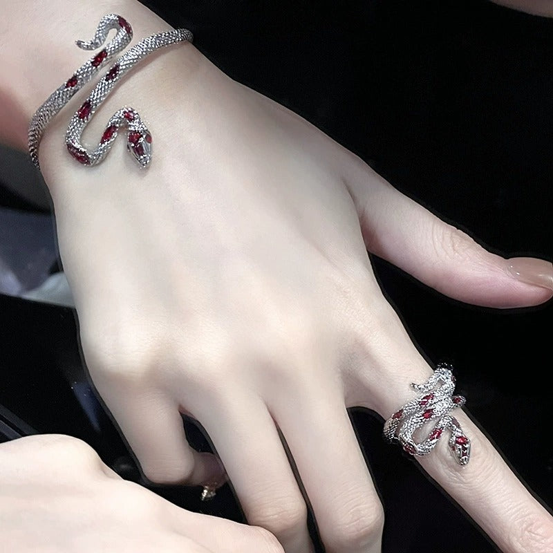 Women's & Men's Niche Snake-shaped Cold Light Luxury Open Unisex Style Personality Bracelets