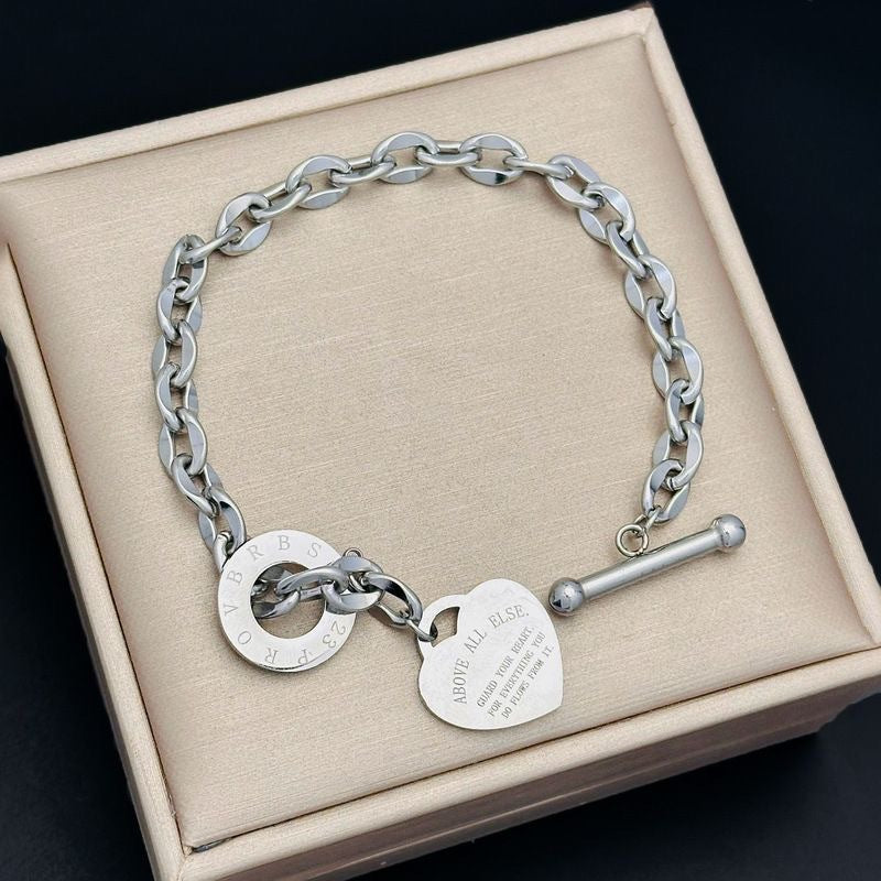 Stainless Steel Love Tag Buckle Popular Bracelets