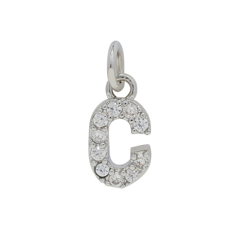 Letters Accessories Small English Zircon Eardrop Pendants