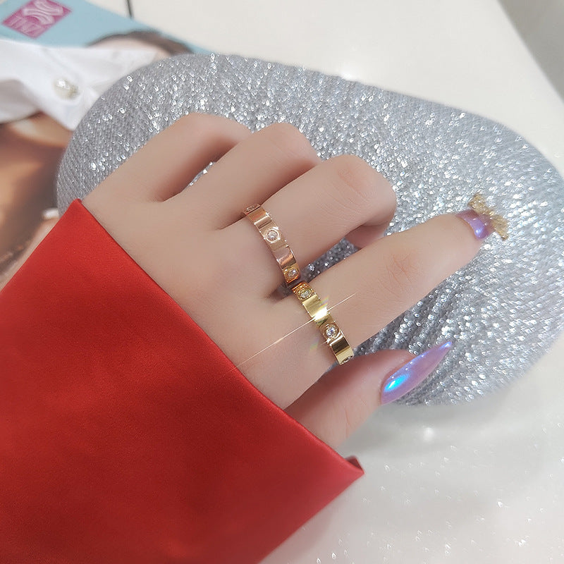 Style Classic Titanium Steel Female Fashion Personality Rings