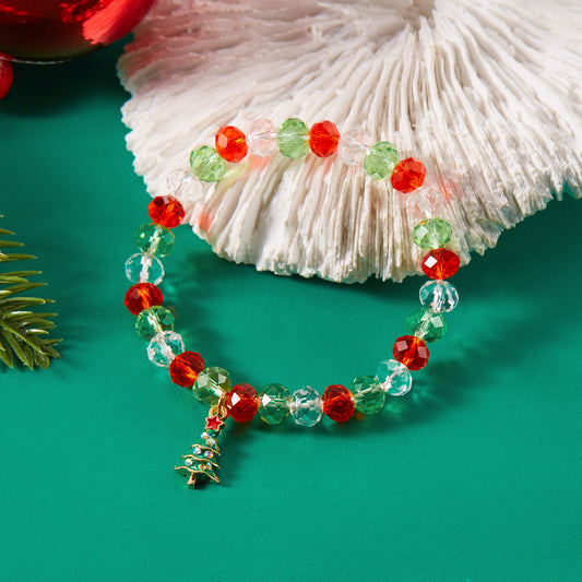 Creative Christmas Design Beaded Ornament Suit Bracelets