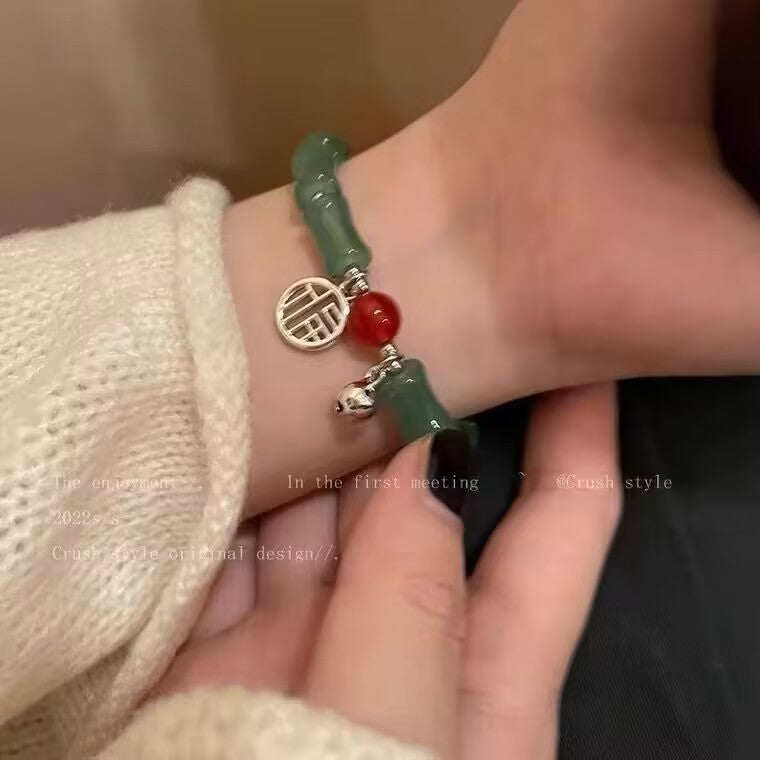 Women's Ancient Chinese Style Jade Hare Fu Bracelets