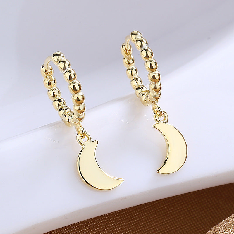 Simple Graceful Sier Niche Love Light Ear Clip Earrings