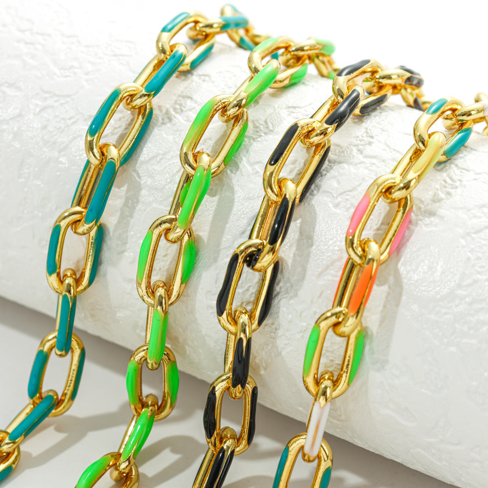 Women's Punk Alloy Oil Dripping Color Bracelets
