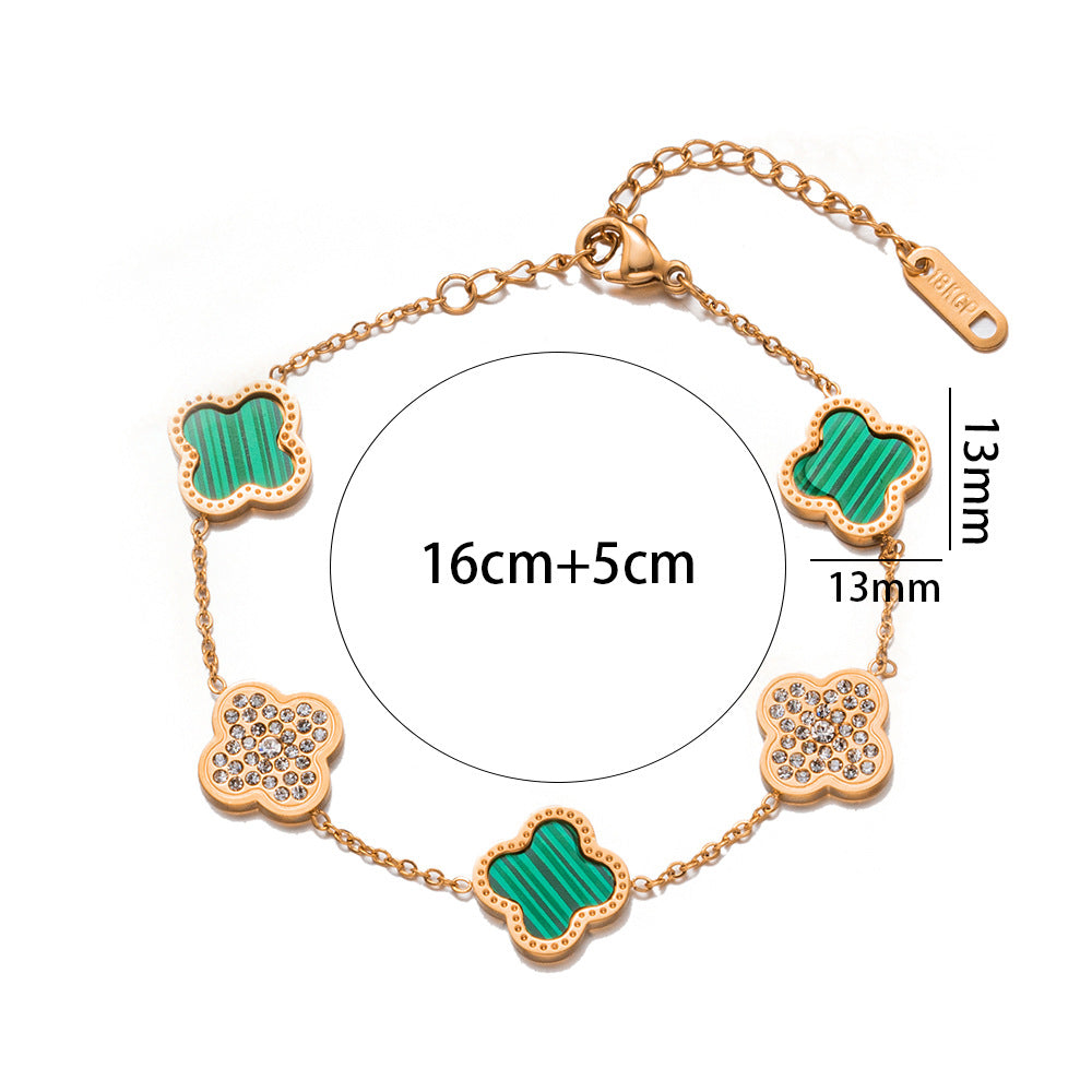 Diamond Rose Gold Fashion Charm Pork Bracelet