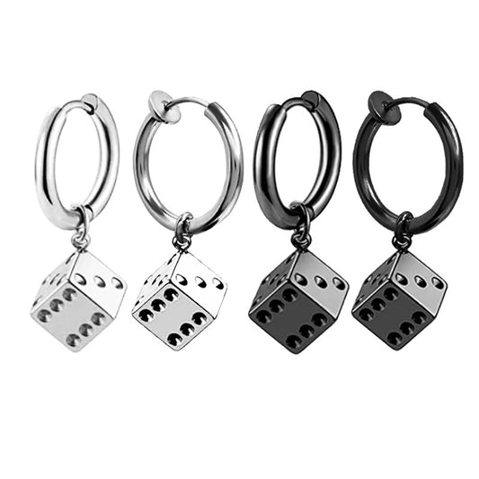 Xi Sieve Ear Clips Eardrops Geometry Earrings