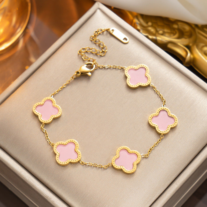 Diamond Rose Gold Fashion Charm Pork Bracelet
