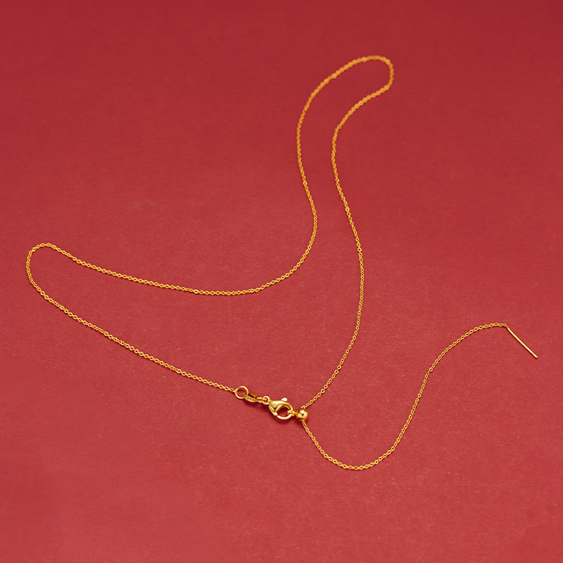 Women's Gold-plated Universal Water Wave Chain O-shaped Alluvial Gold Necklaces