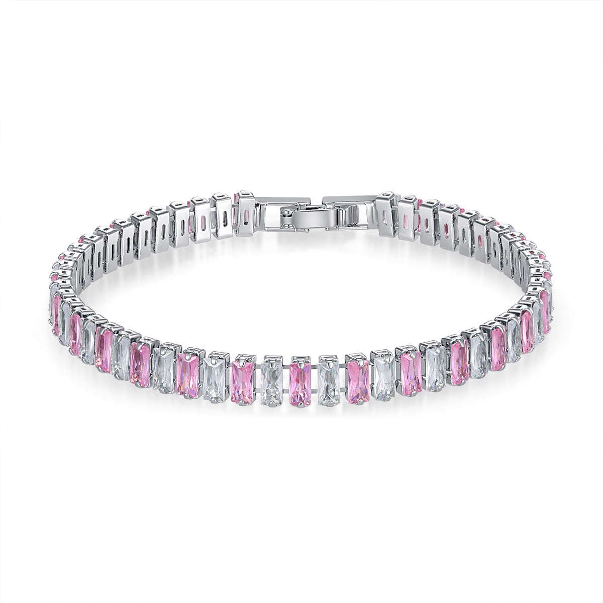 Pretty Female White Gold Plated Zircon Bracelets