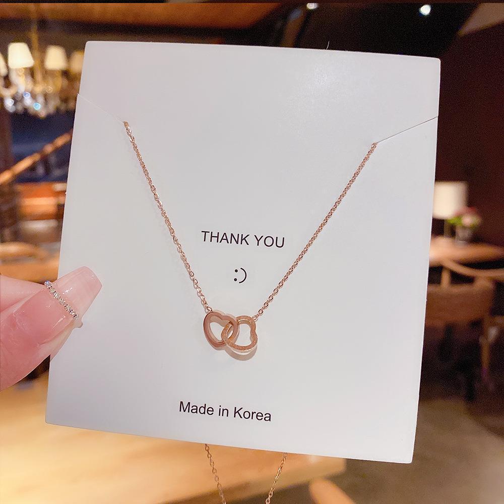 Heart-shaped Light Luxury Minority Design Female Clavicle Chain Necklaces