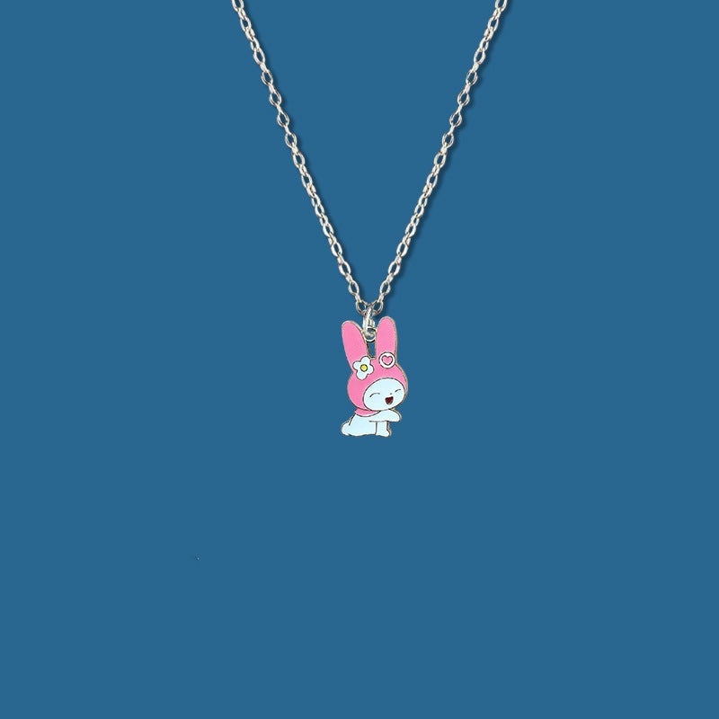 Summer Girlfriends Messenger Sisters Pair Clow Necklaces