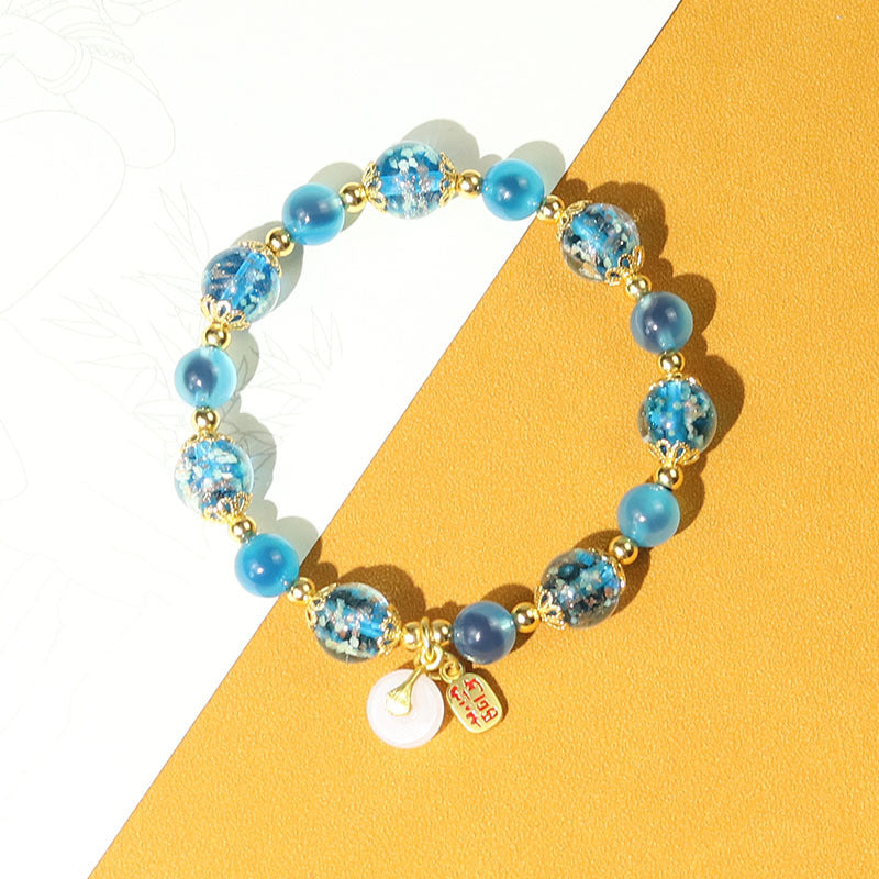 Women's Agate High-grade Natural Fragrant Gray Glaze Scenic Spot Live Bracelets