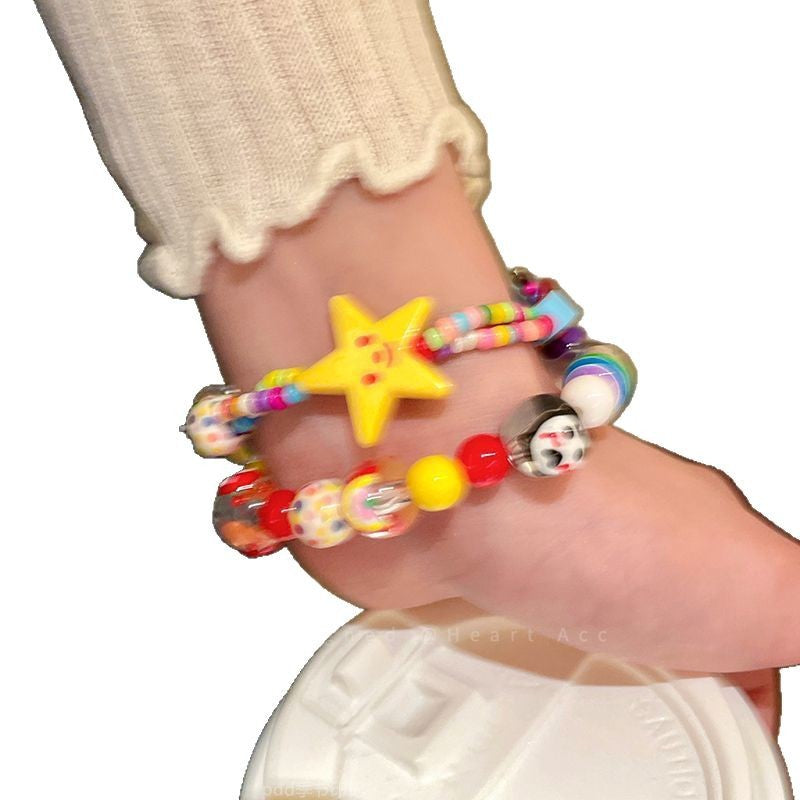 Apple Beaded Female Summer Dopamine Personality Bracelets