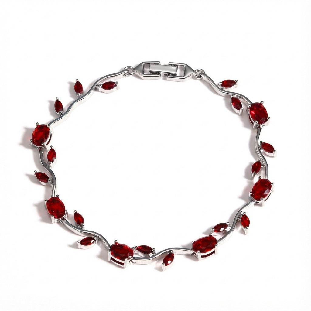Green Copper Inlaid Zircon Light Luxury High-grade Bracelet