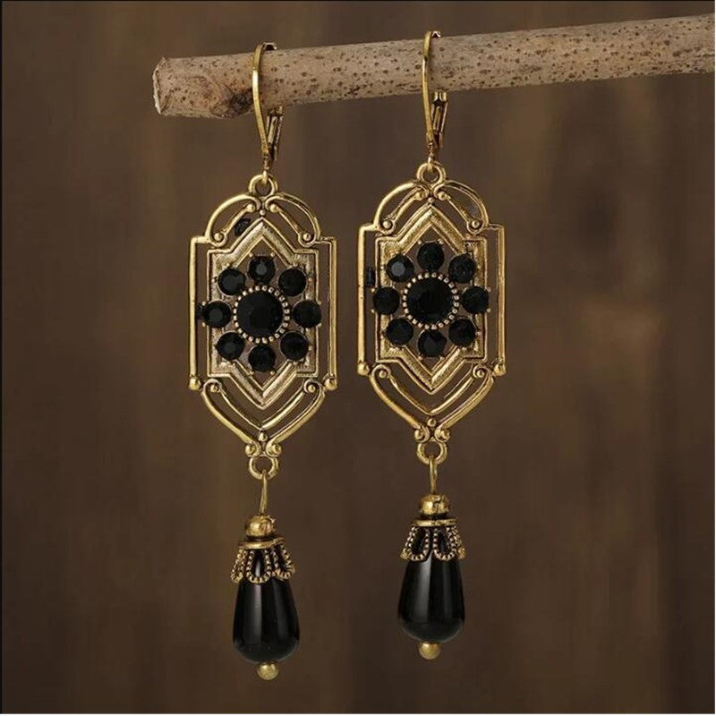 Round Beads Ear Clip Artistic Chinese Earrings