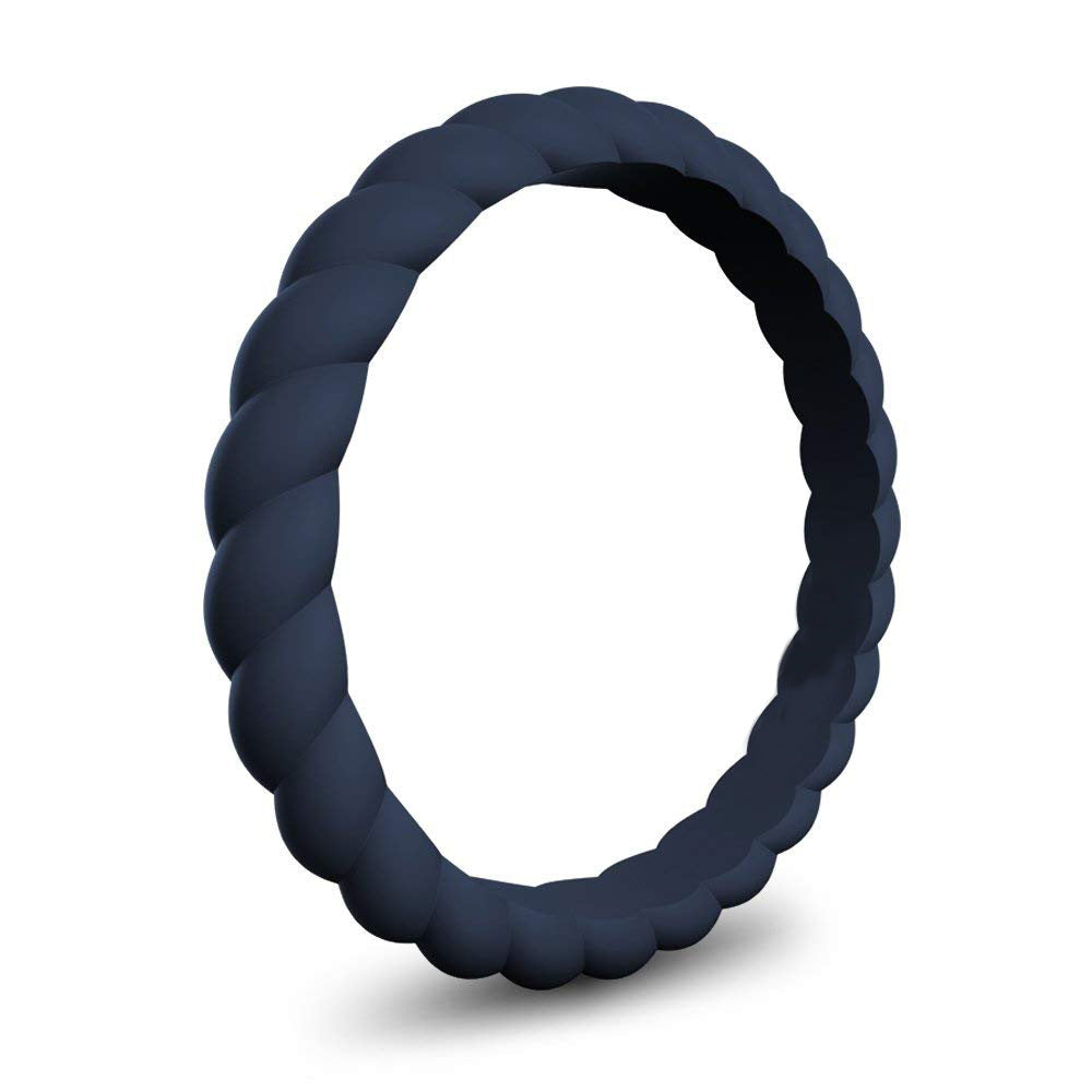 Women's Wide Twist Silica Gel Outdoor Sports Rings