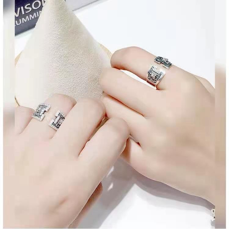 Argent Pur Vintage Female Fashion Personality Trendy Cold Open Simple Ring