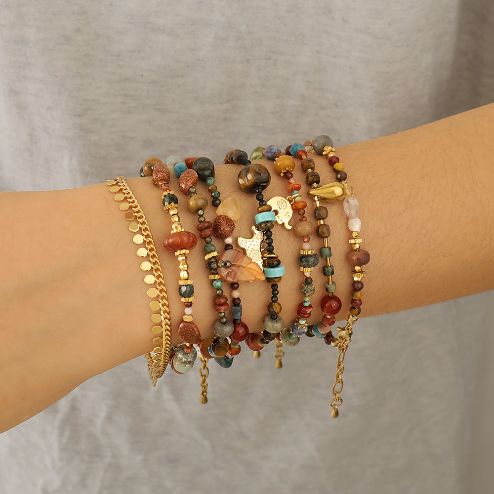 Style Lucky Natural Stone Design Retro Bracelets