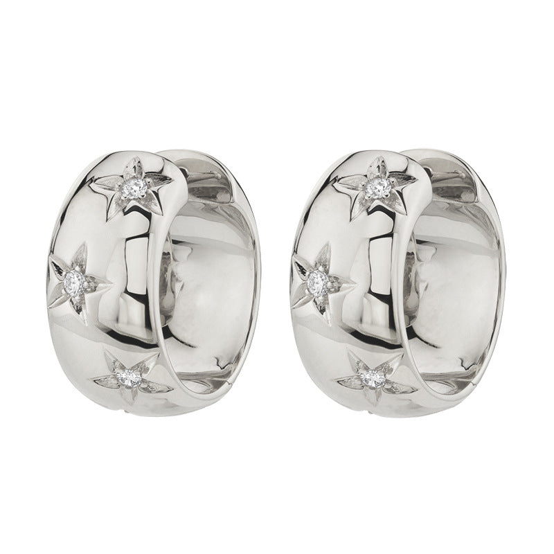 Cold Style Advanced Sensitive Surface Clip Micro Inlaid Ear Buckle