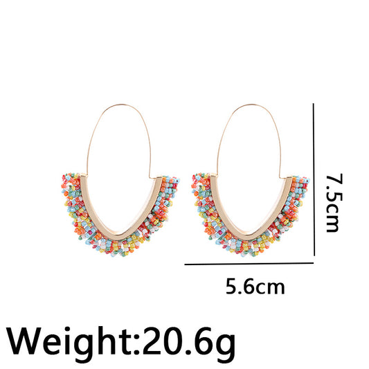 Women's Creative Popular Fashion V-shaped Tassel Hot Earrings