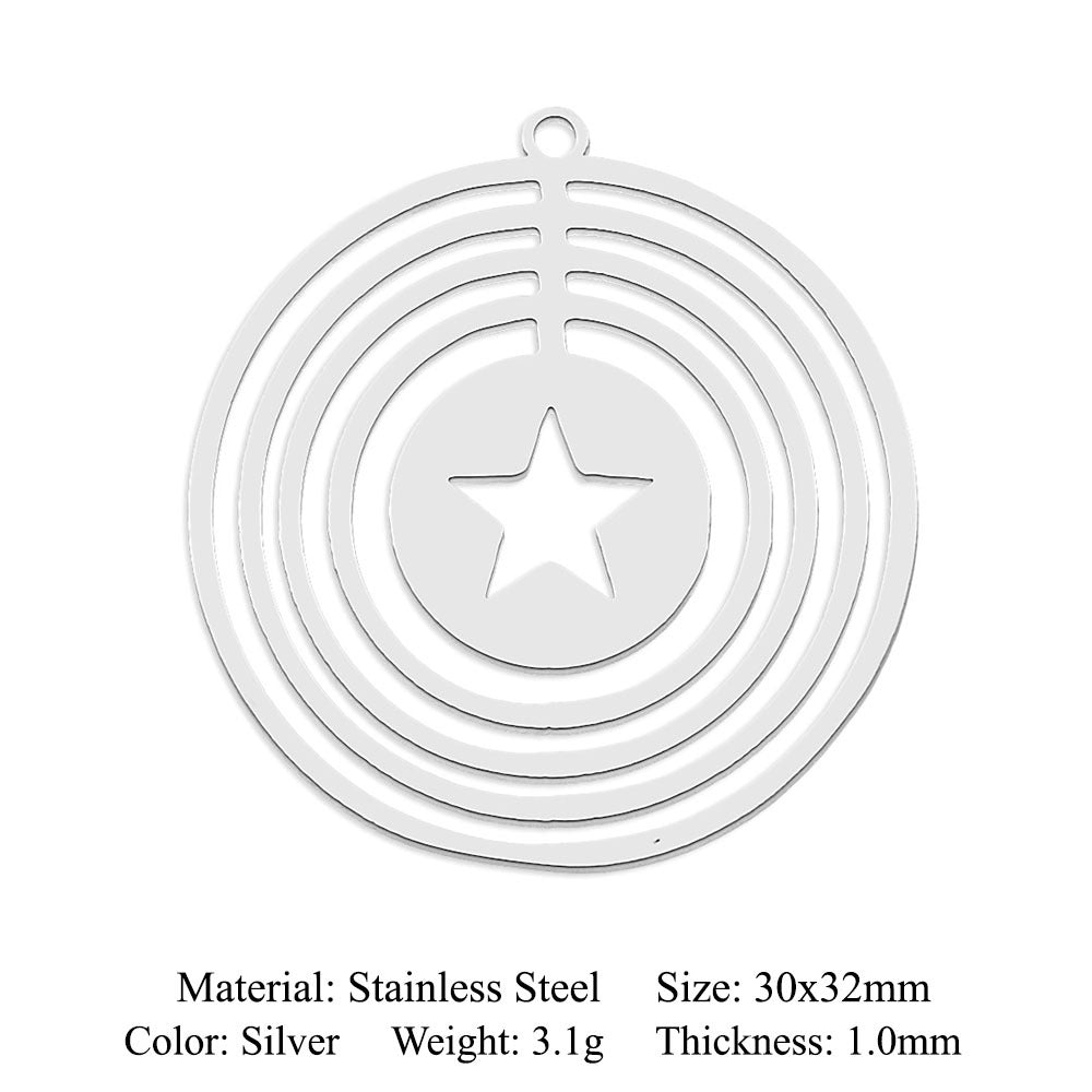 Titanium Steel Planet Ornament Accessories Geometric Pendants