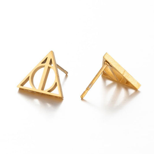 Harry Potter Death Fashion Simple Geometric Earrings