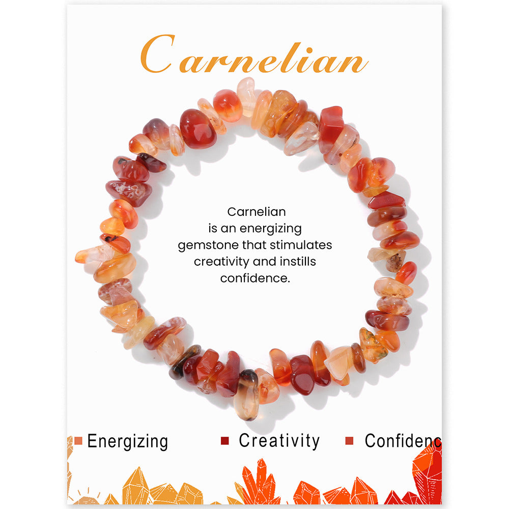 Women's Natural Stone Chain Simple Cute Color Bracelets